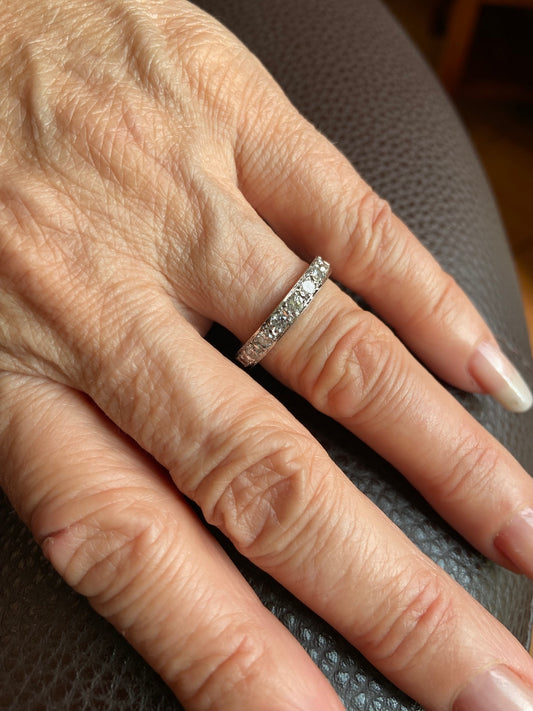 Alliance Américaine en or gris 18 carats et diamants 2,66 carats