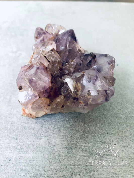 Druse d'Améthyste naturelle du Brésil, minéral naturel pour la lithothérapie en Améthyste